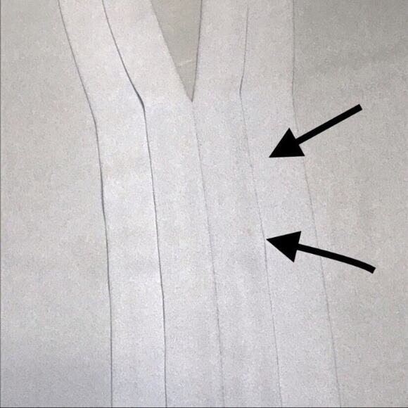 Express Sheer Purple Short Sleeve Blouse Keyhole Neck, Ruffles - Picture 10 of 12